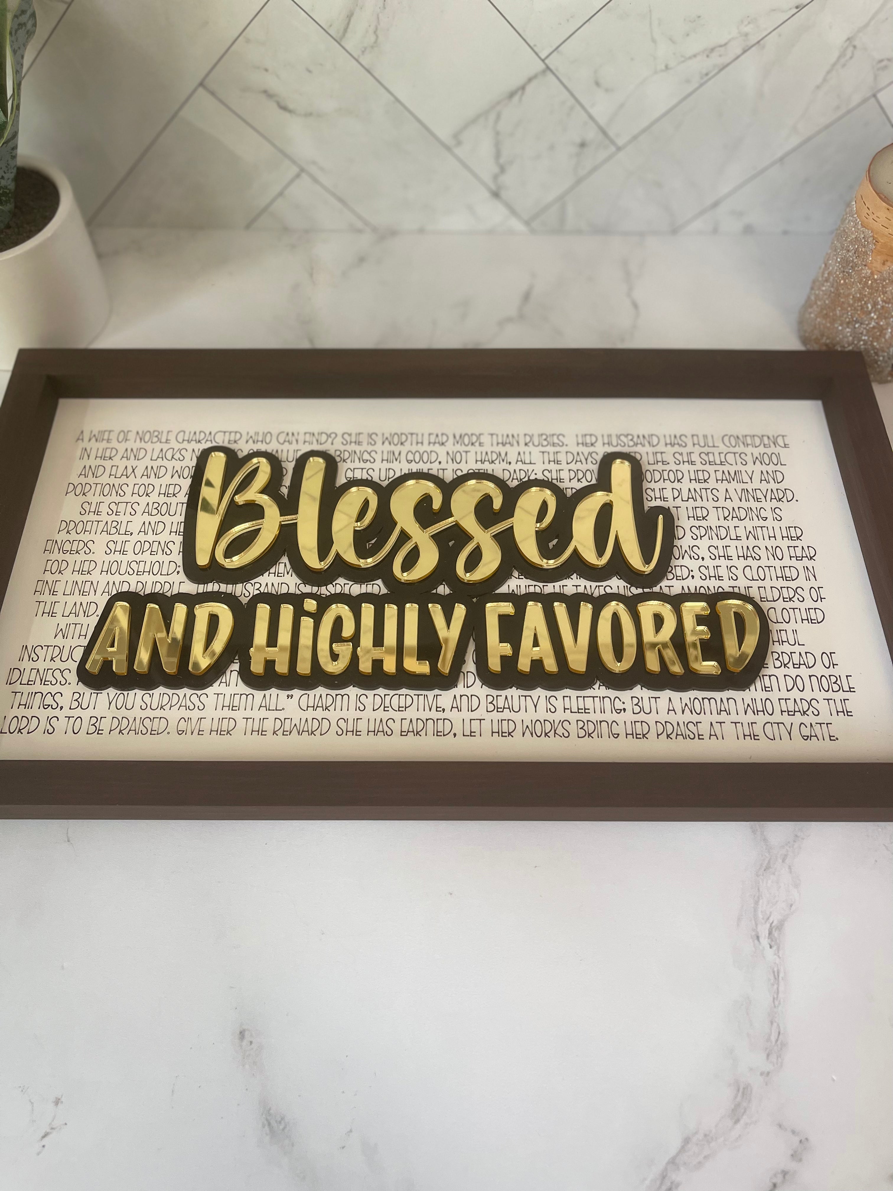 Blessed & Highly Favored Wall Art