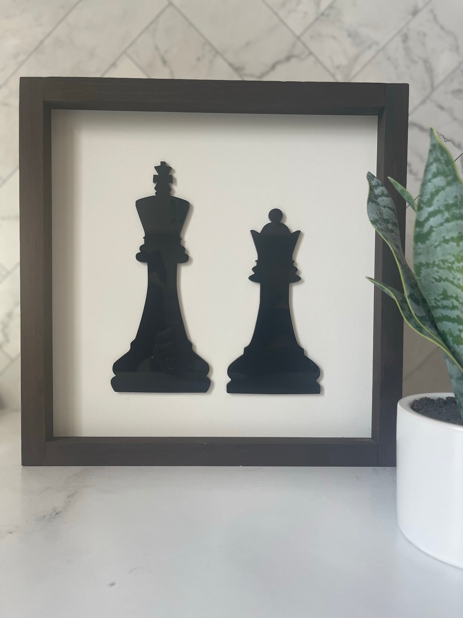 Black King and Queen Wall Art