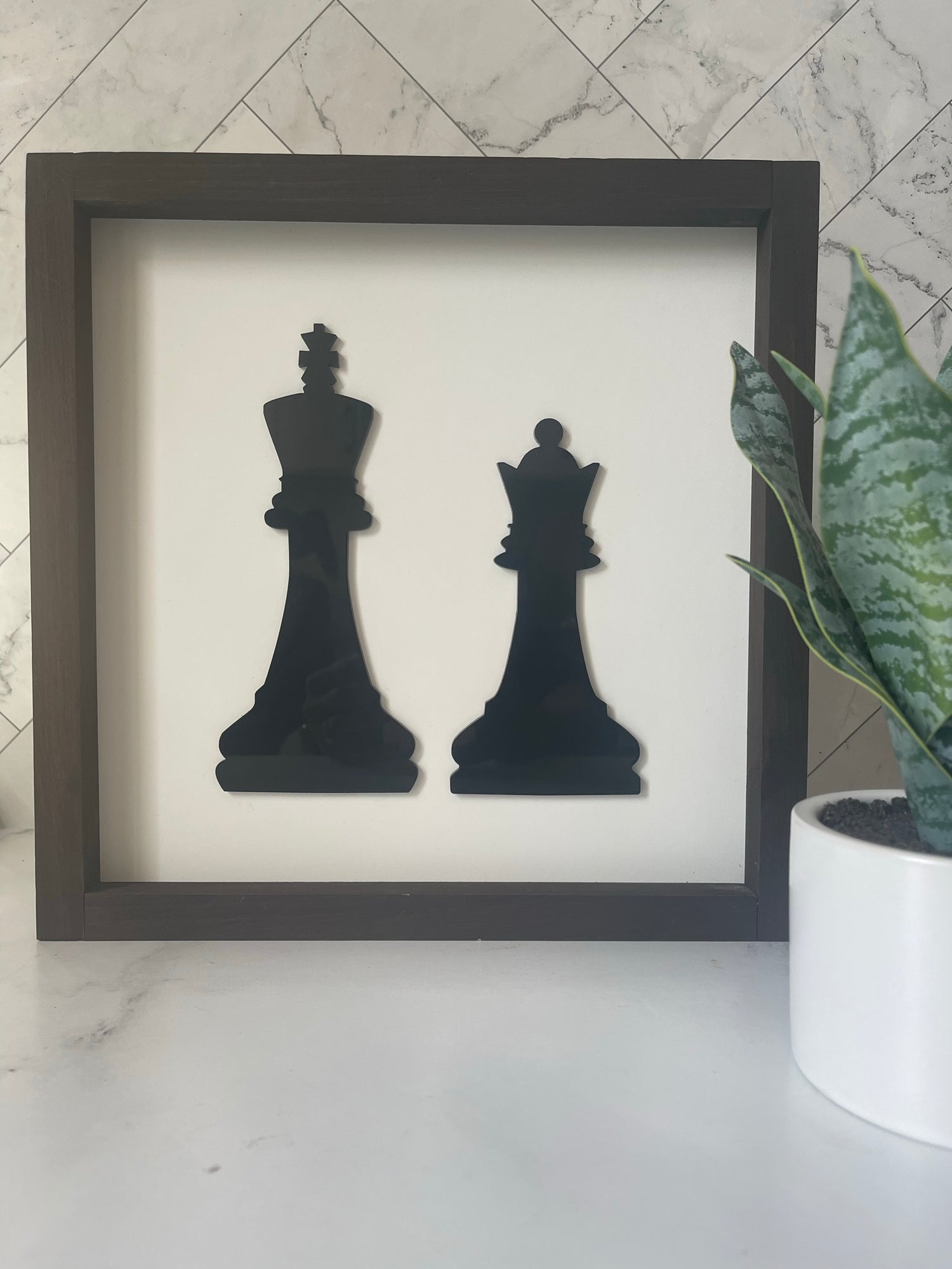 Black King and Queen Wall Art