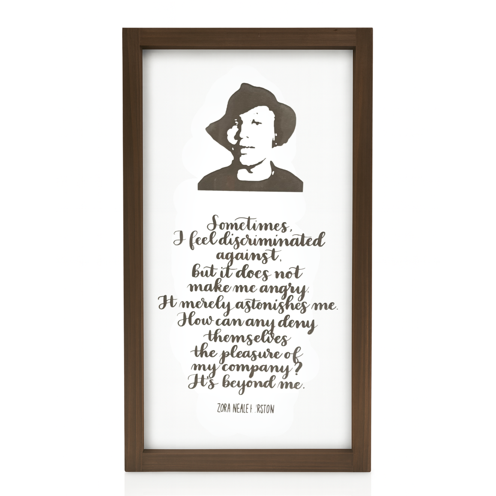 Zora Neale Hurston Calligraphy Wall Art