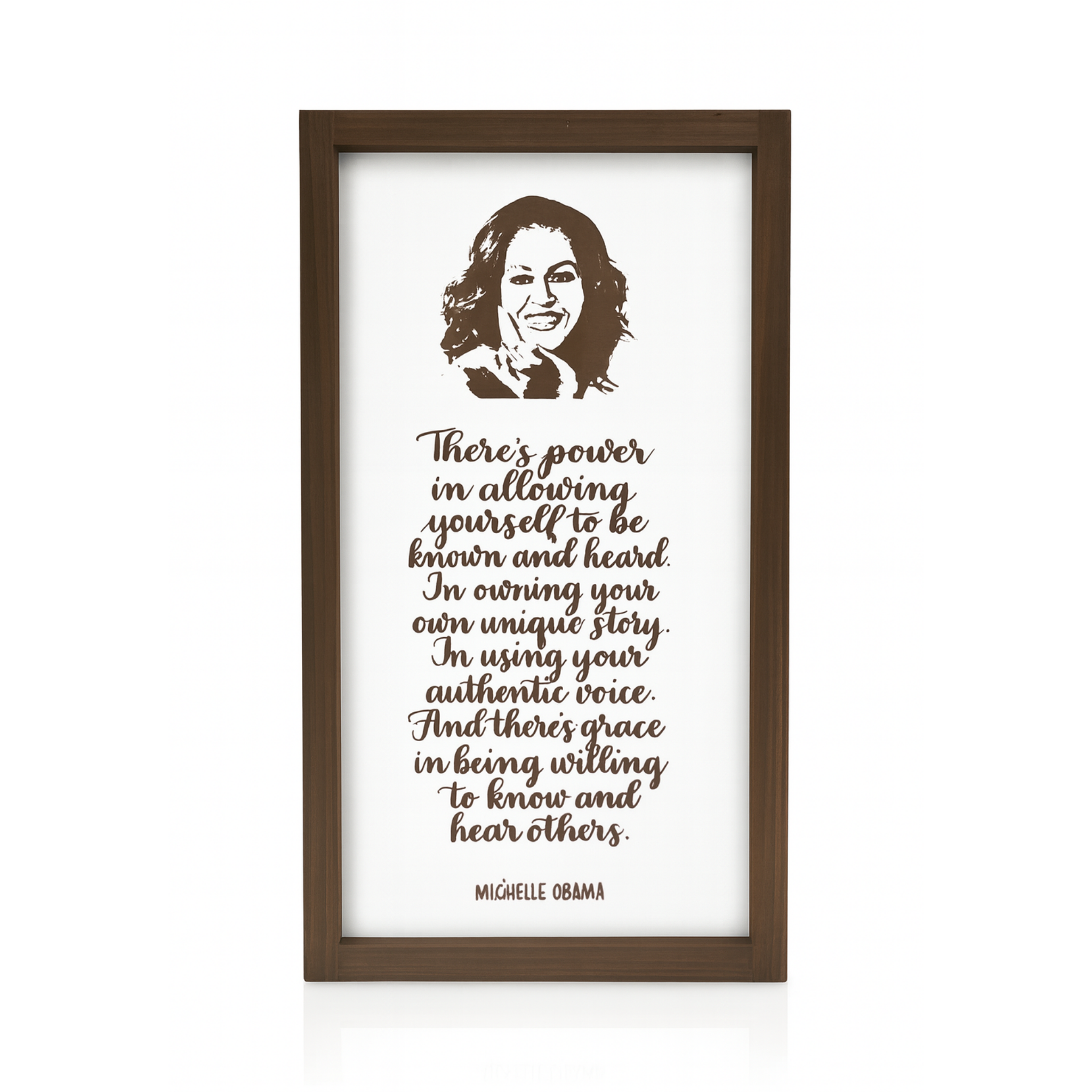 Michelle Obama Calligraphy Wall Art