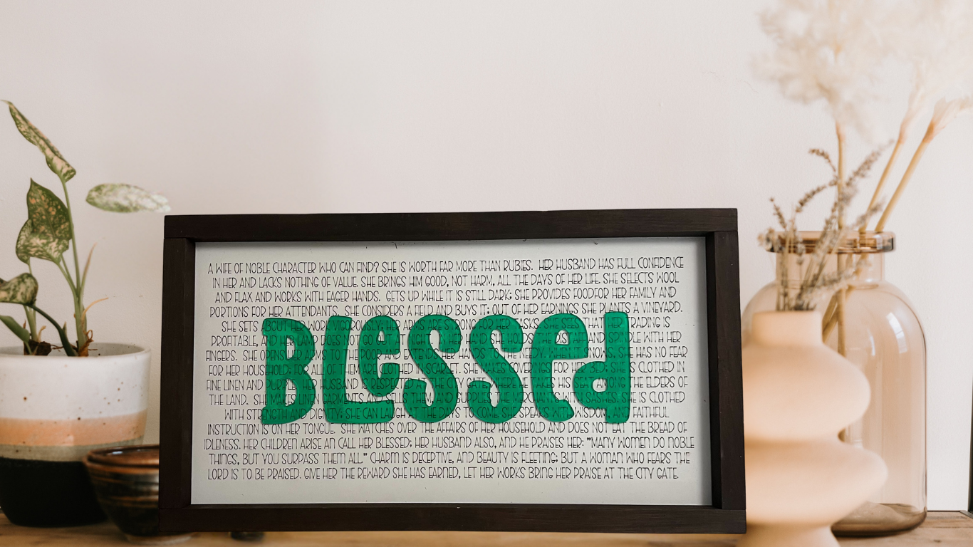 Proverbs 31 "Blessed" Wall Art