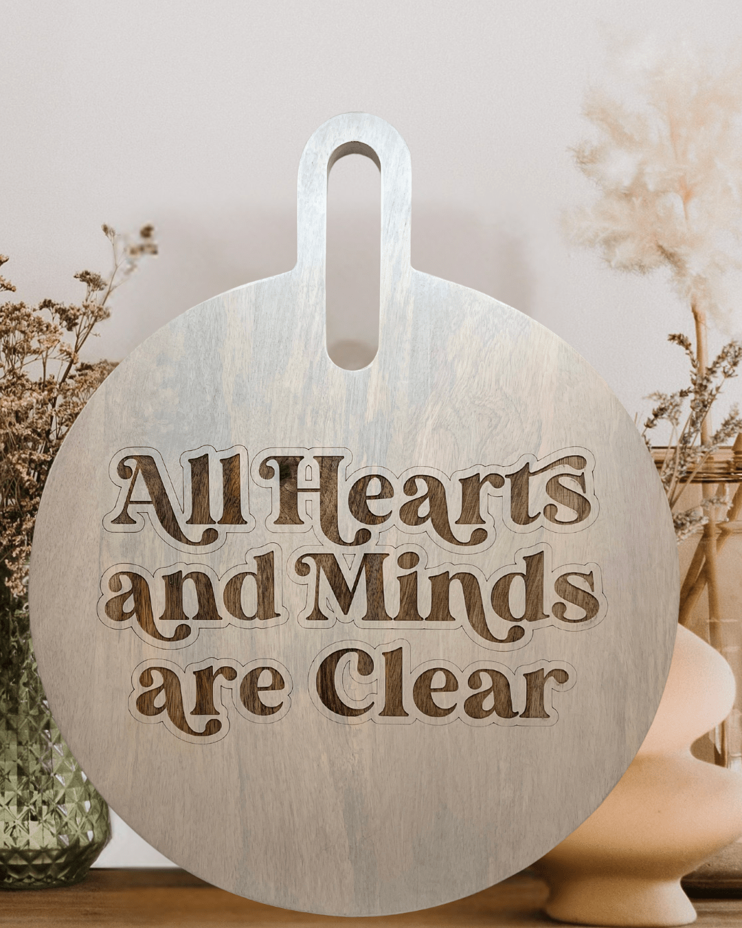 All Hearts & Minds Clear Serving Board - DecoNegro