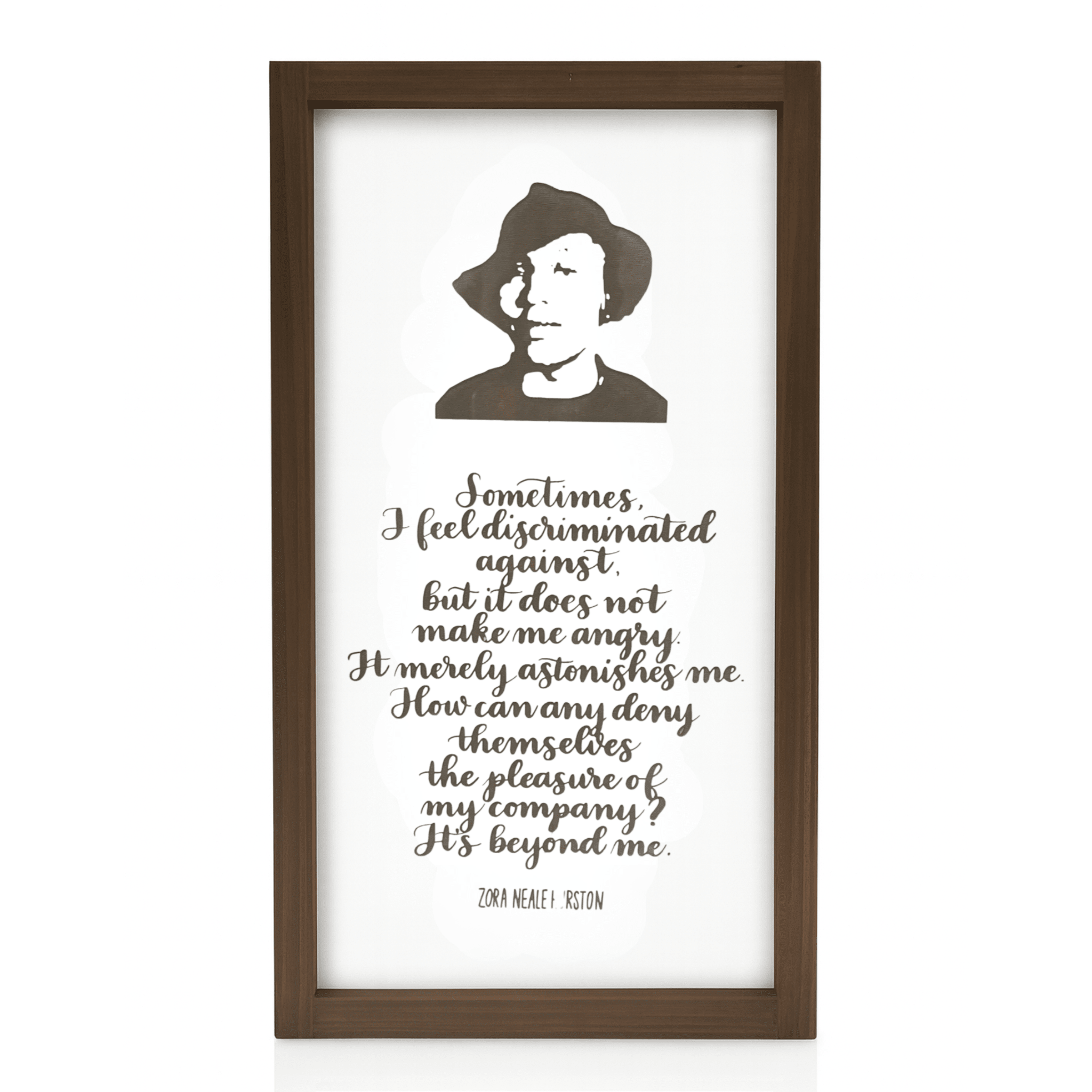 Zora Neale Hurston Calligraphy Wall Art - DecoNegro
