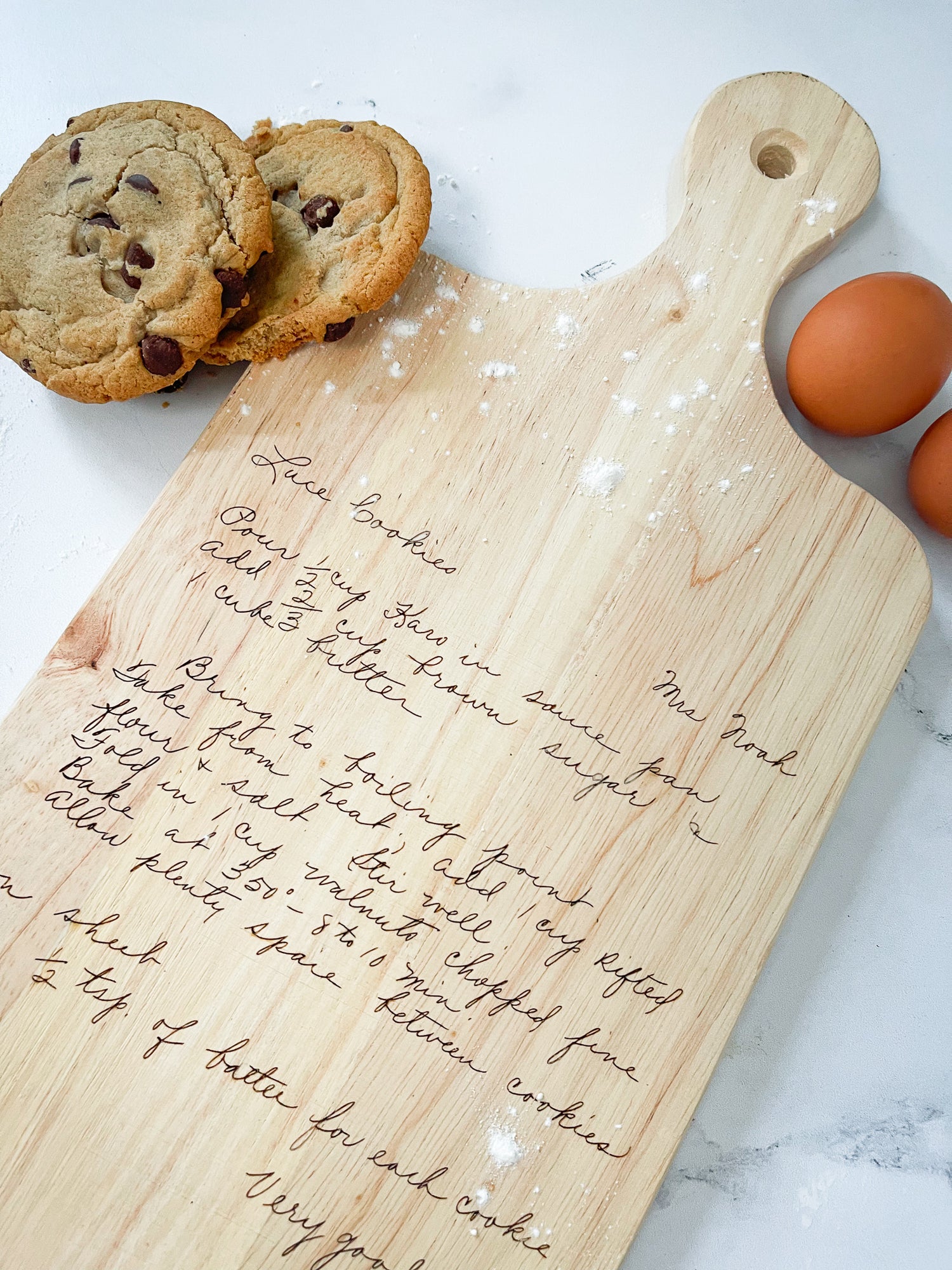 Hand-traced Recipe Board