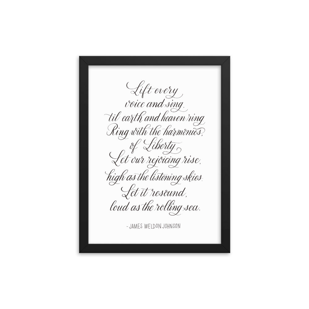 Lift Every Voice and Sing Calligraphy Print