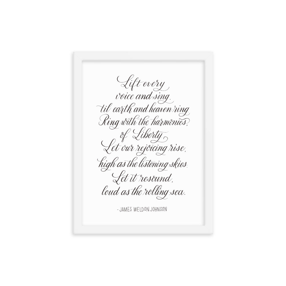Lift Every Voice and Sing Calligraphy Print
