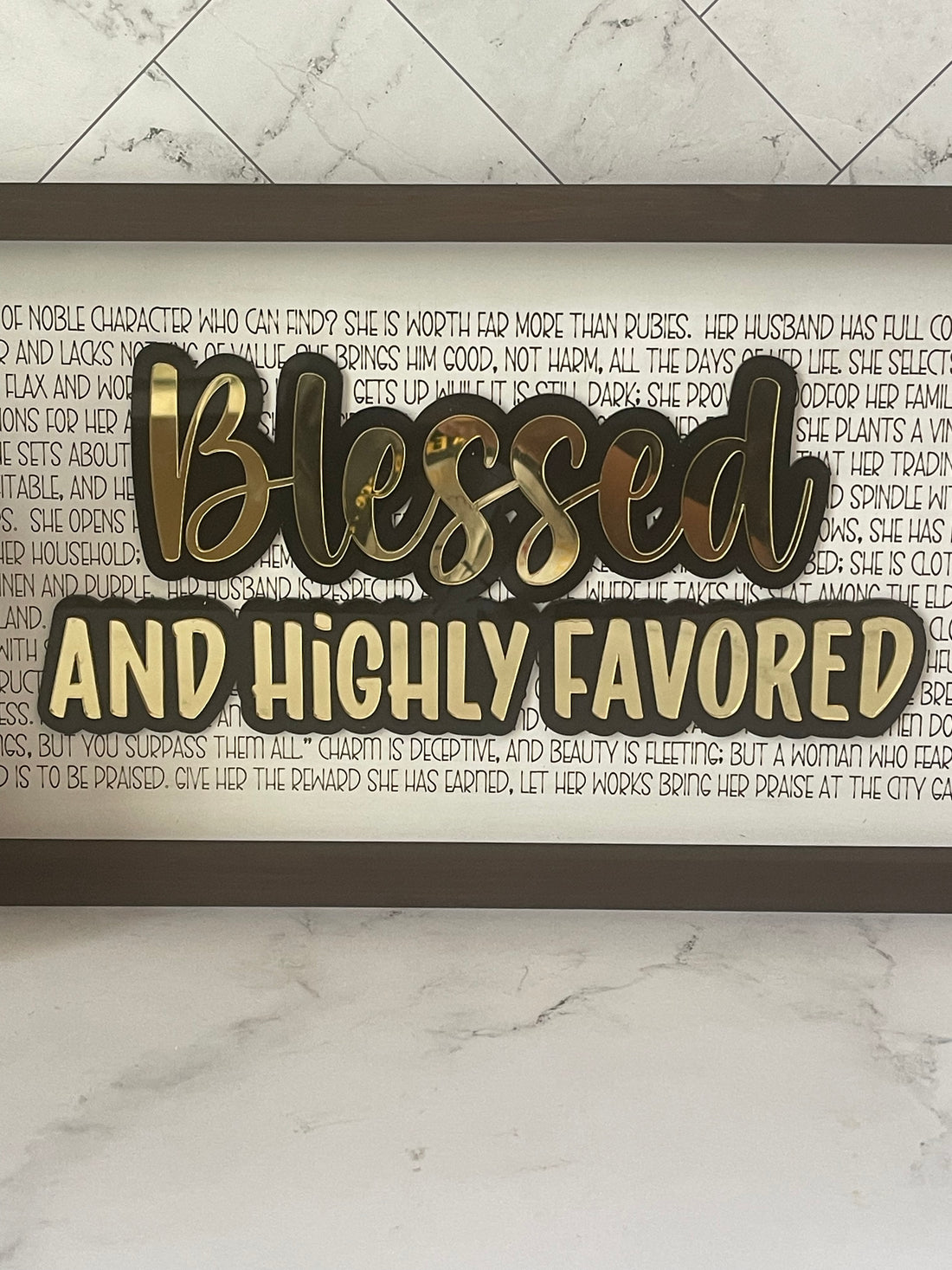 Blessed &amp; Highly Favored Wall Art