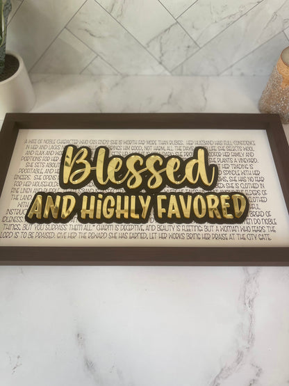 Blessed &amp; Highly Favored Wall Art