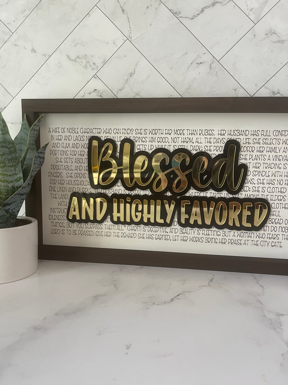 Blessed &amp; Highly Favored Wall Art