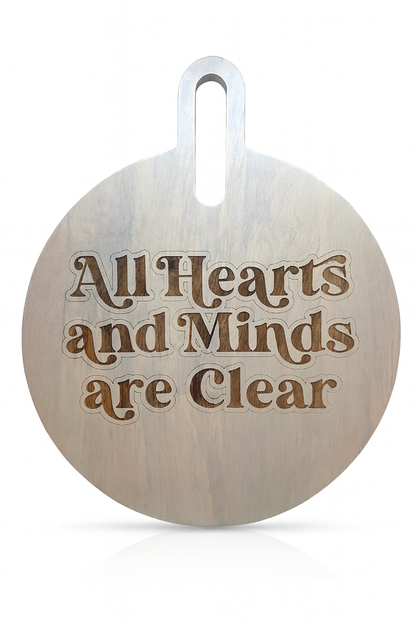 All Hearts &amp; Minds Clear Serving Board