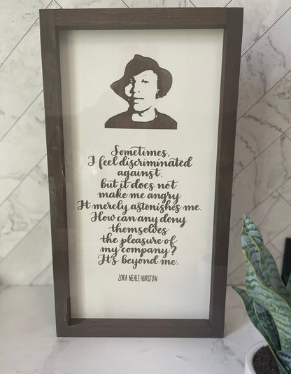 Zora Neale Hurston Calligraphy Wall Art