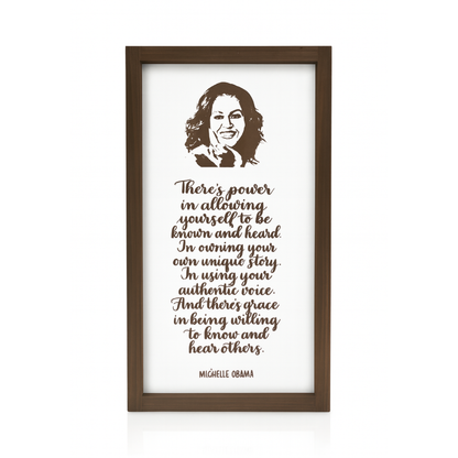 Michelle Obama Calligraphy Wall Art