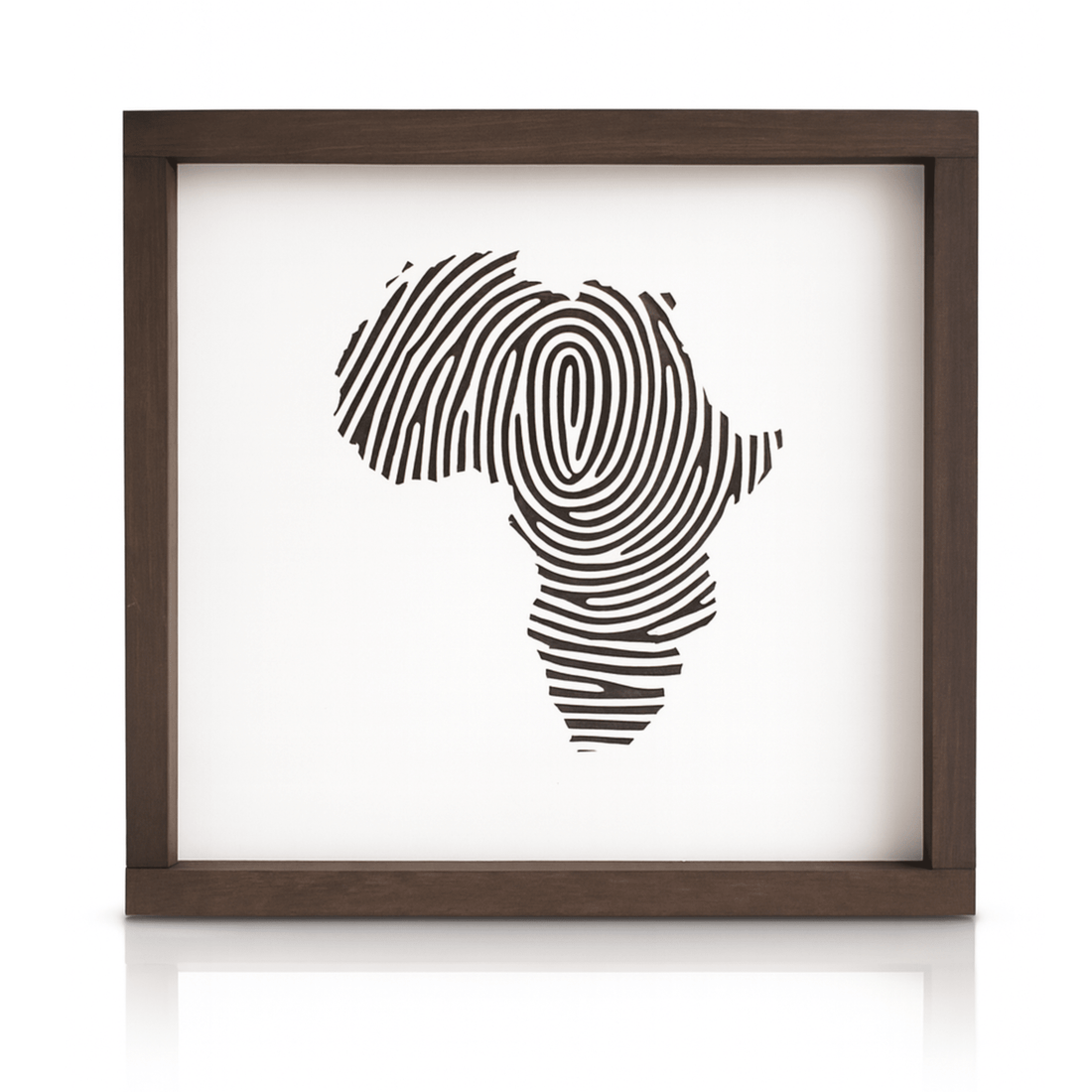 Africa fingerprint wall art with Motherland design