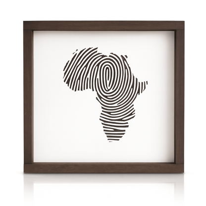 Africa fingerprint wall art with Motherland design
