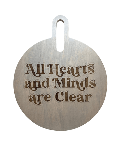 All Hearts &amp; Minds Clear Serving Board - DecoNegro