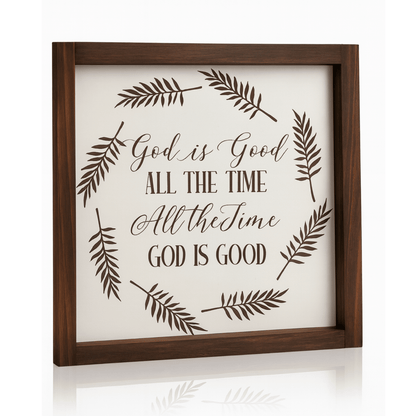 12x12 faith inspired God Is Good wall art