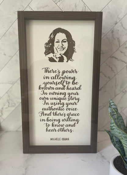 Michelle Obama Calligraphy Wall Art - DecoNegro