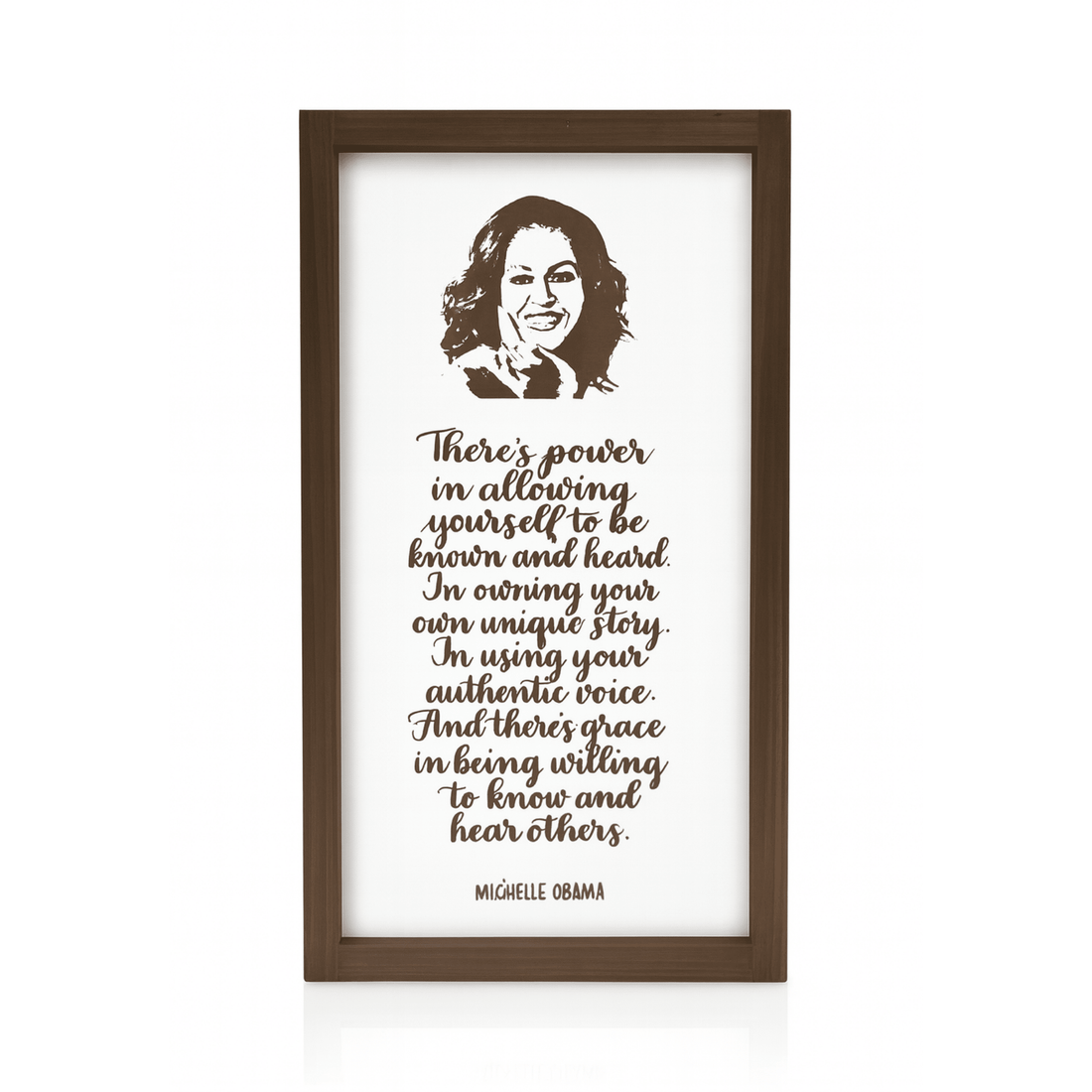 Michelle Obama Calligraphy Wall Art - DecoNegro