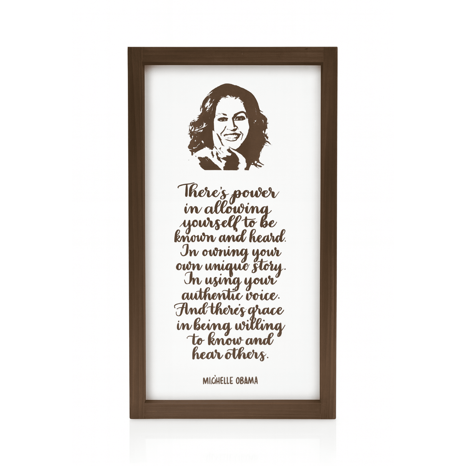 Michelle Obama Calligraphy Wall Art - DecoNegro