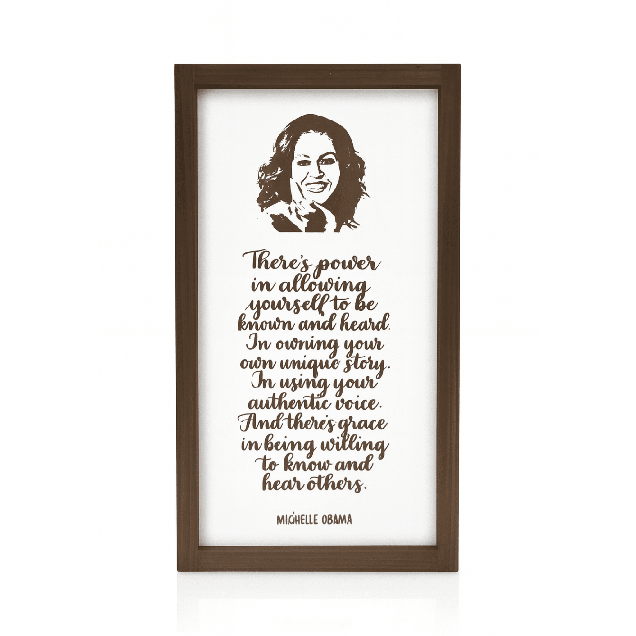 Michelle Obama Calligraphy Wall Art - DecoNegro