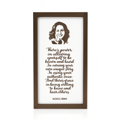Michelle Obama Calligraphy Wall Art - DecoNegro