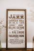 New Year’s Eve jazz wall art with concert poster design