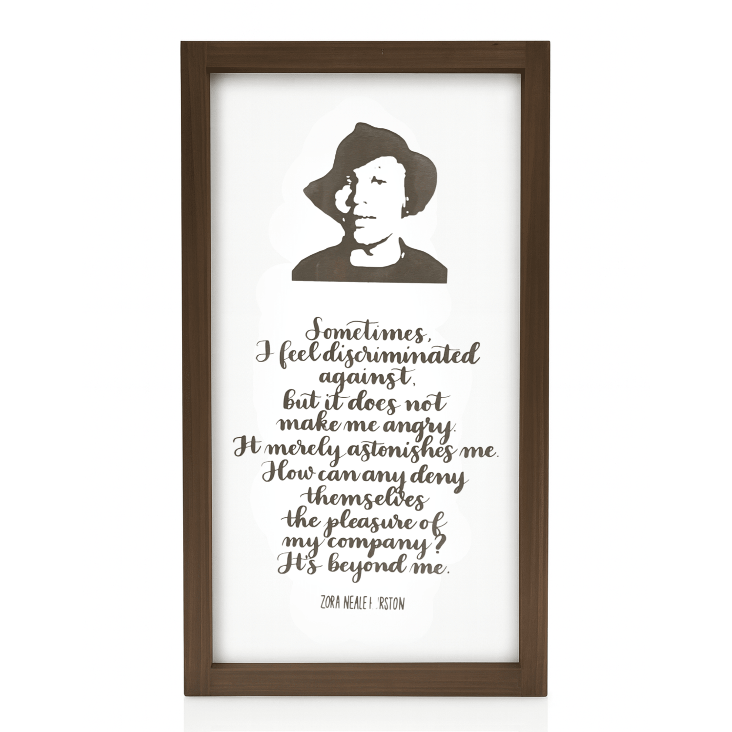 Zora Neale Hurston Calligraphy Wall Art - DecoNegro