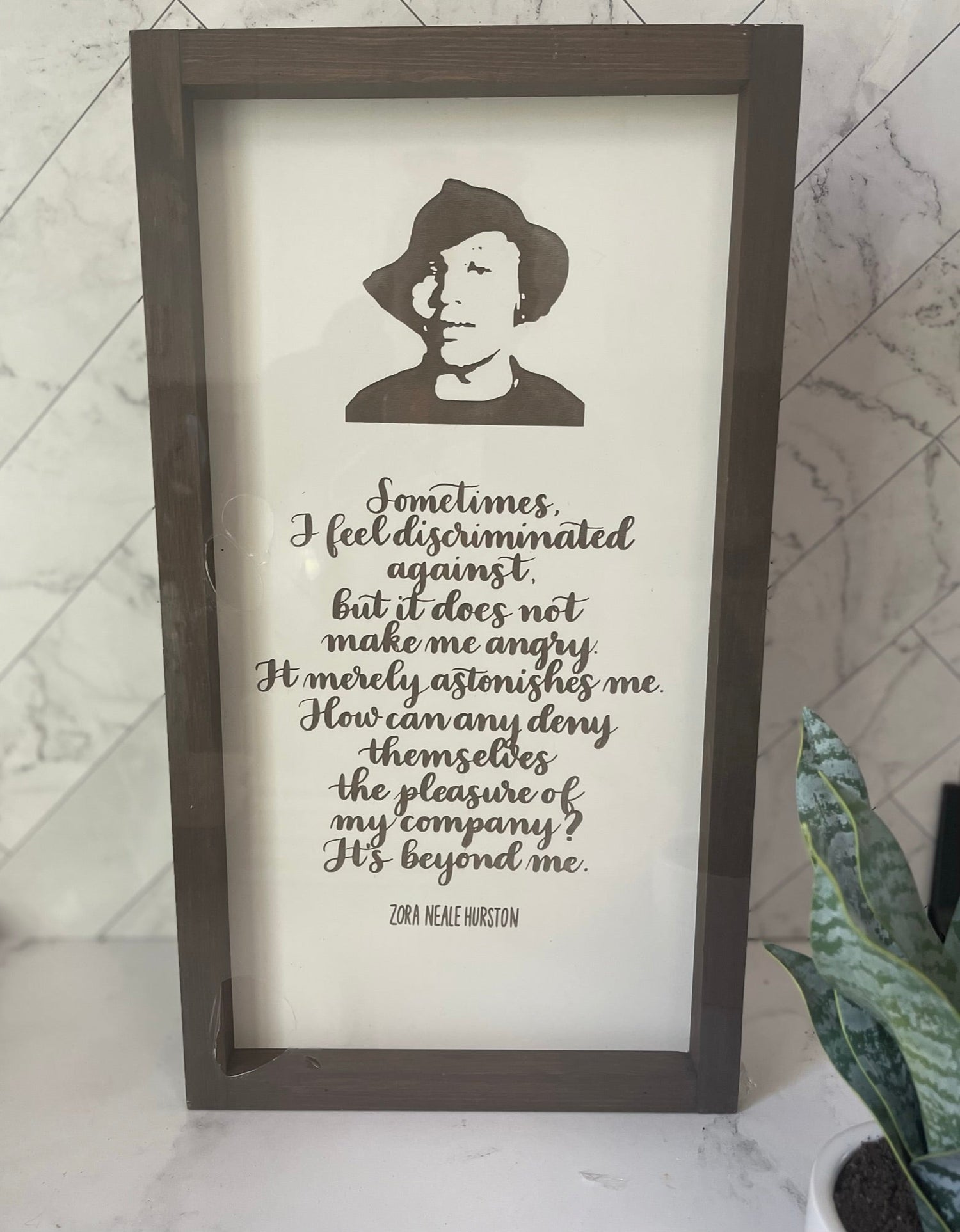 Zora Neale Hurston Calligraphy Wall Art - DecoNegro