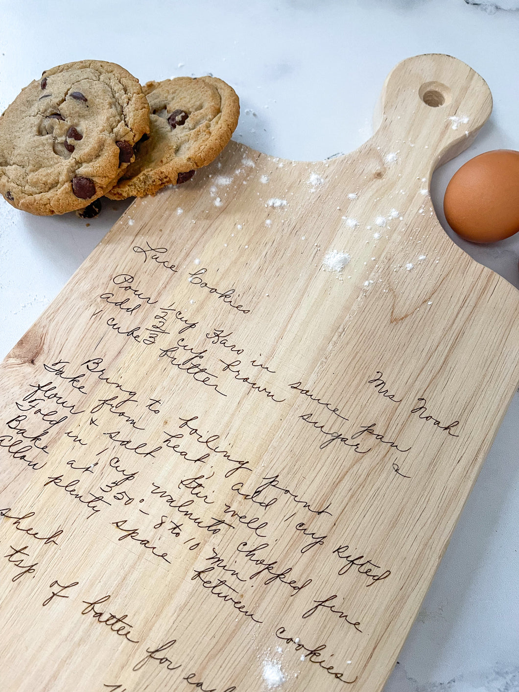 Hand-traced Recipe Board