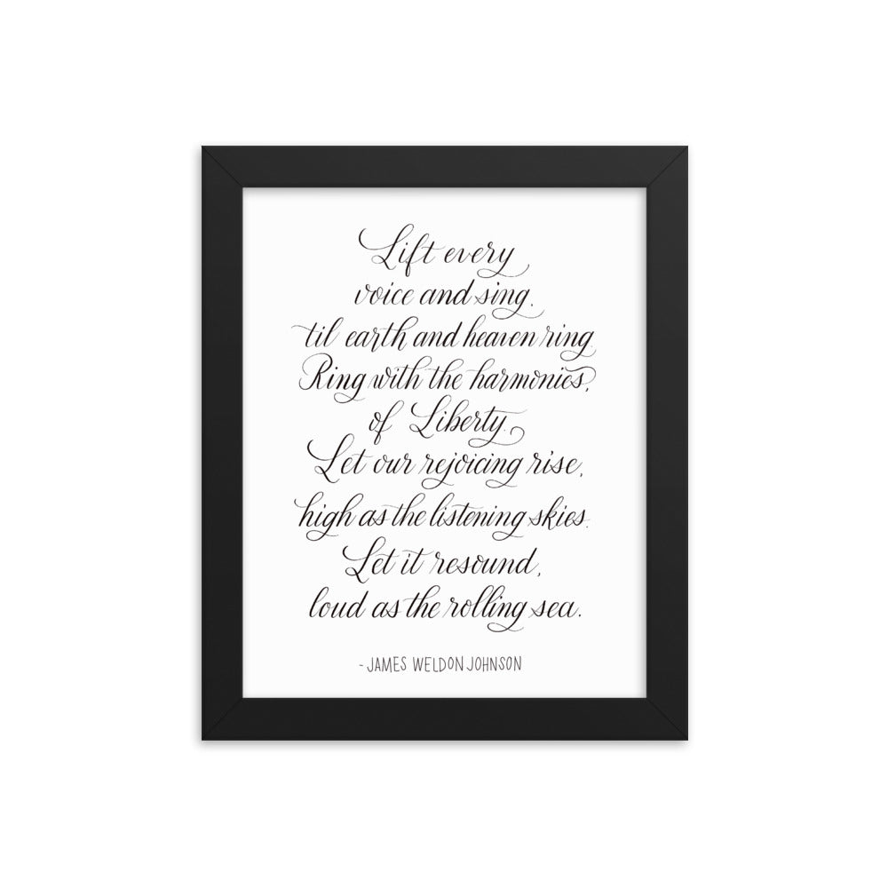 Lift Every Voice and Sing Calligraphy Print