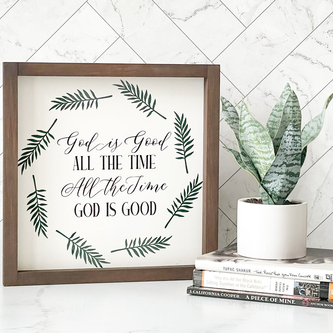 God Is Good wall decor with Black church calligraphy