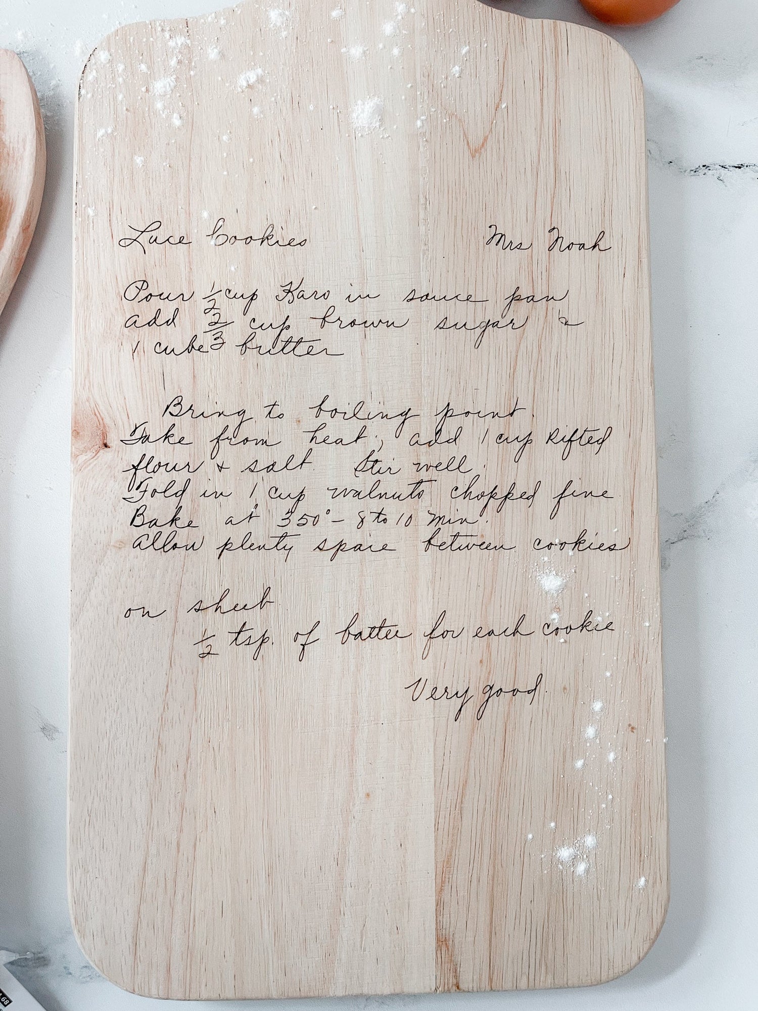 Hand-traced Recipe Board - DecoNegro