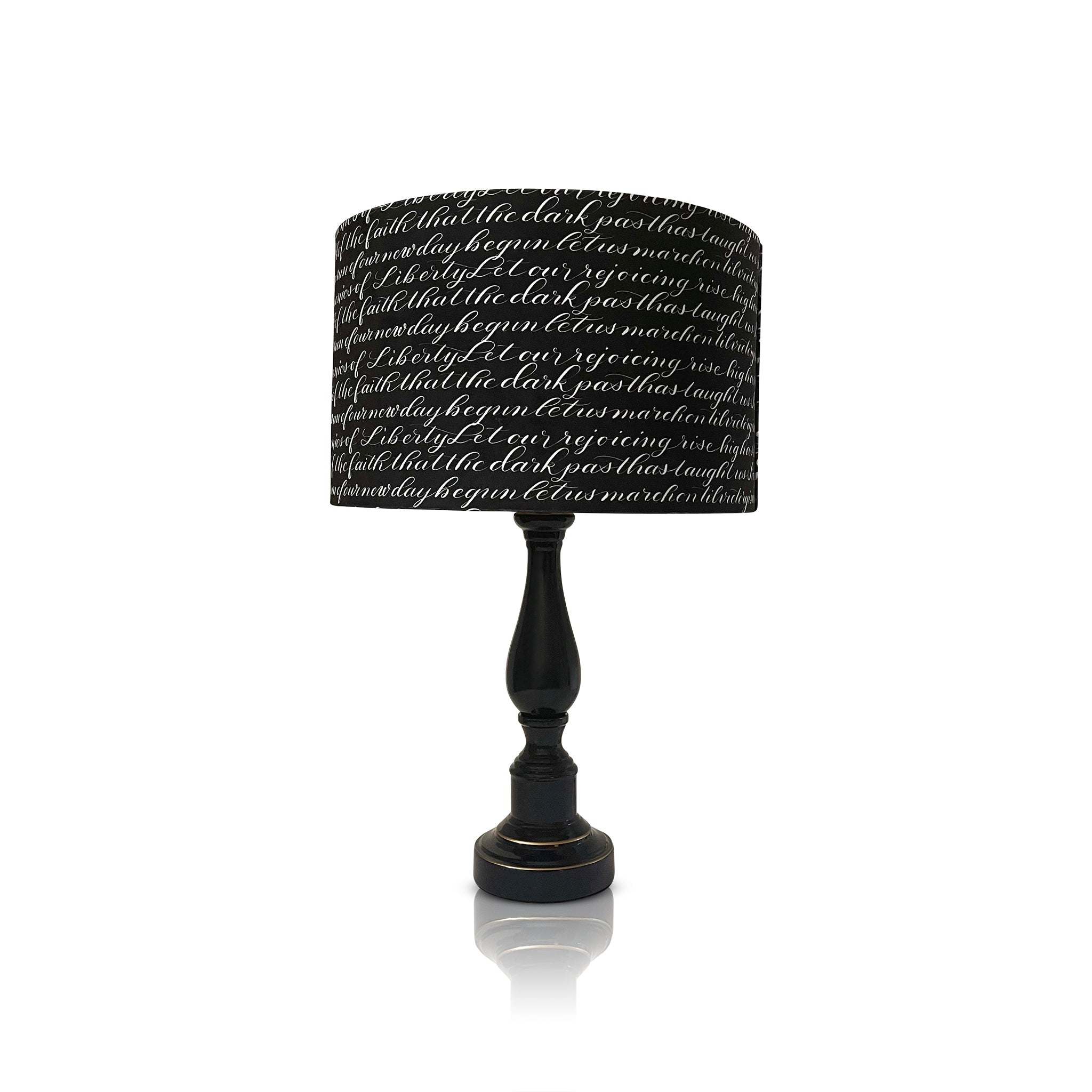 Black Lift Every Voice and Sing accent lampshade