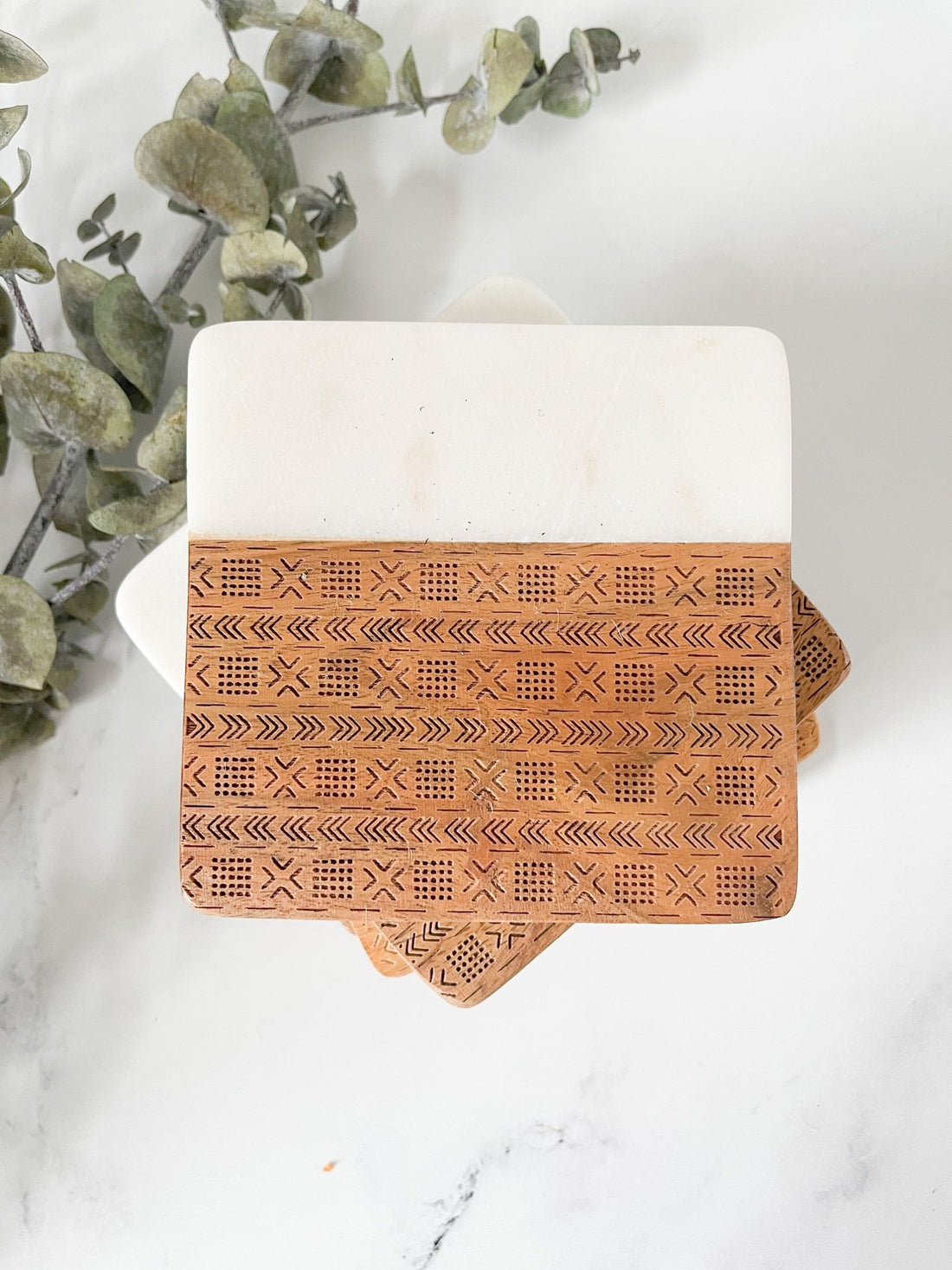Mudcloth Inspired Coaster Set - DecoNegro