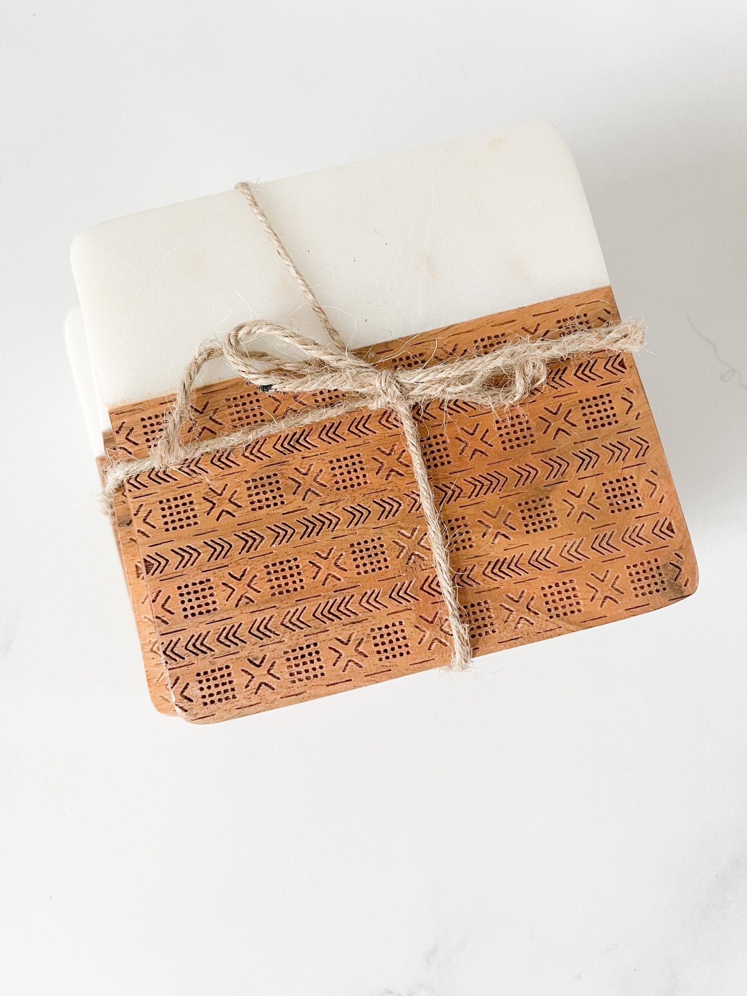 Mudcloth Inspired Coaster Set - DecoNegro